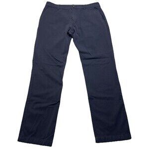 Men's Mugsy Morgans Tapered Chino Pants Size 33 x 28 Navy Blue #K6PNNV